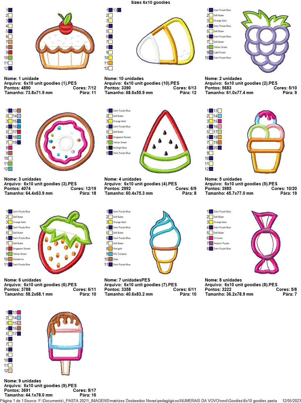 Numerical Granny - ITH Project - Machine Embroidery Design