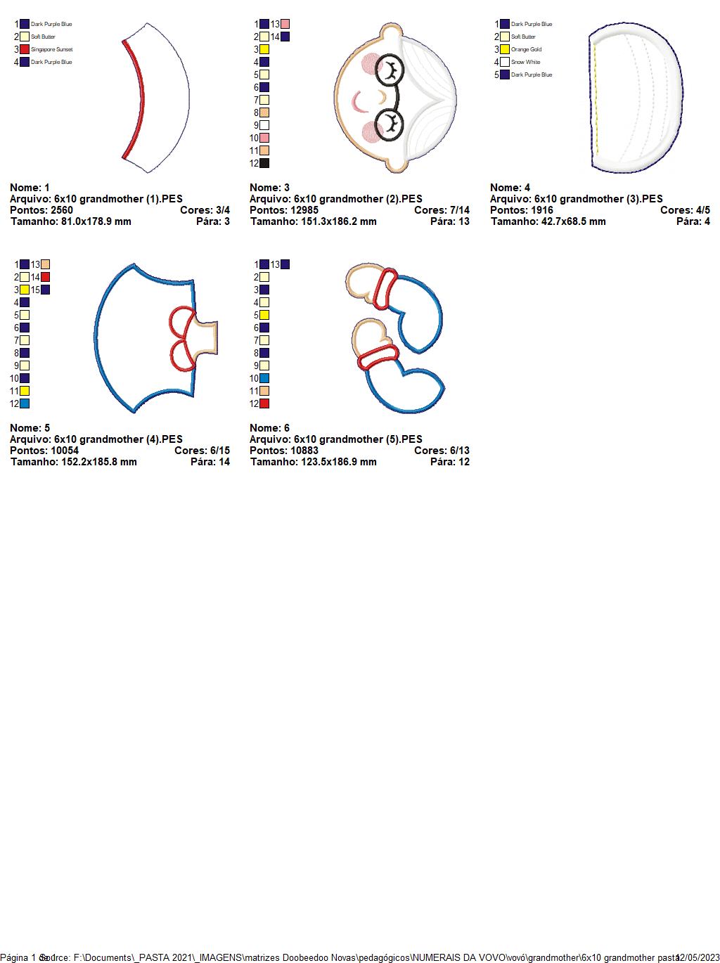 Numerical Granny - ITH Project - Machine Embroidery Design