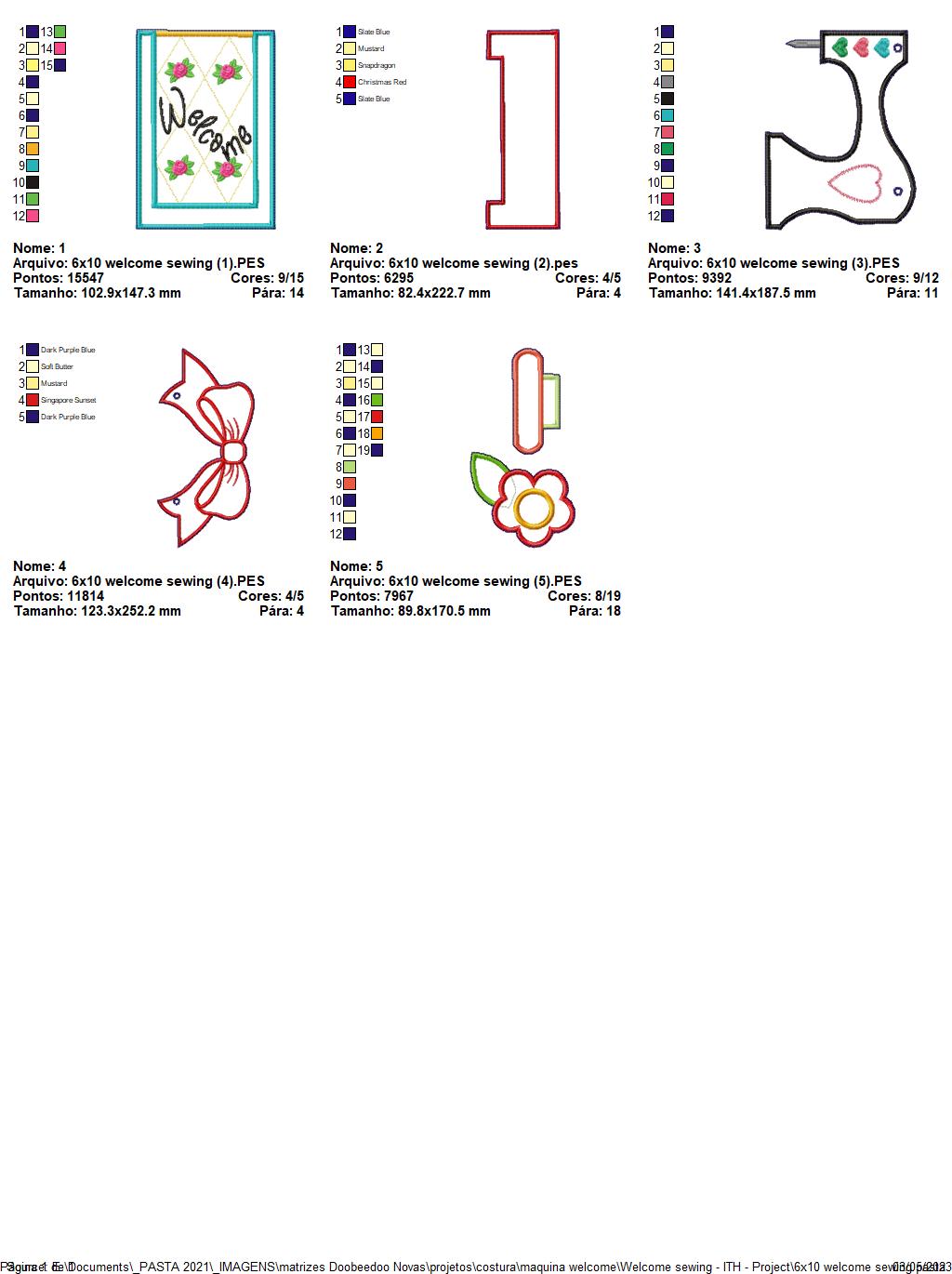 Welcome Sewing - ITH Project - Machine Embroidery Design