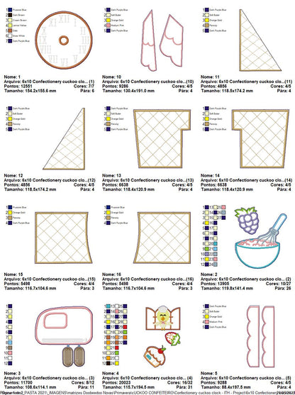 Bakery Cuckoo Clock - ITH Project - Machine Embroidery Design