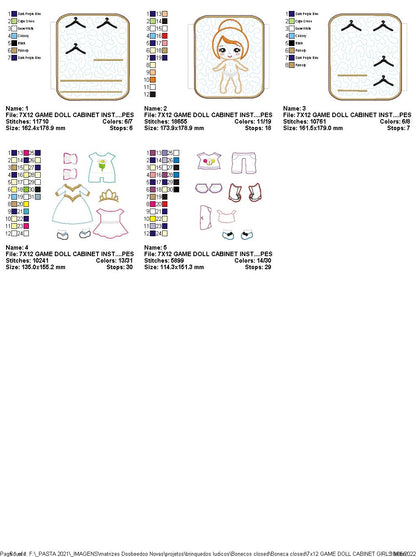 Wardrobe Girl Sensory Games - ITH Project - Machine Embroidery Design