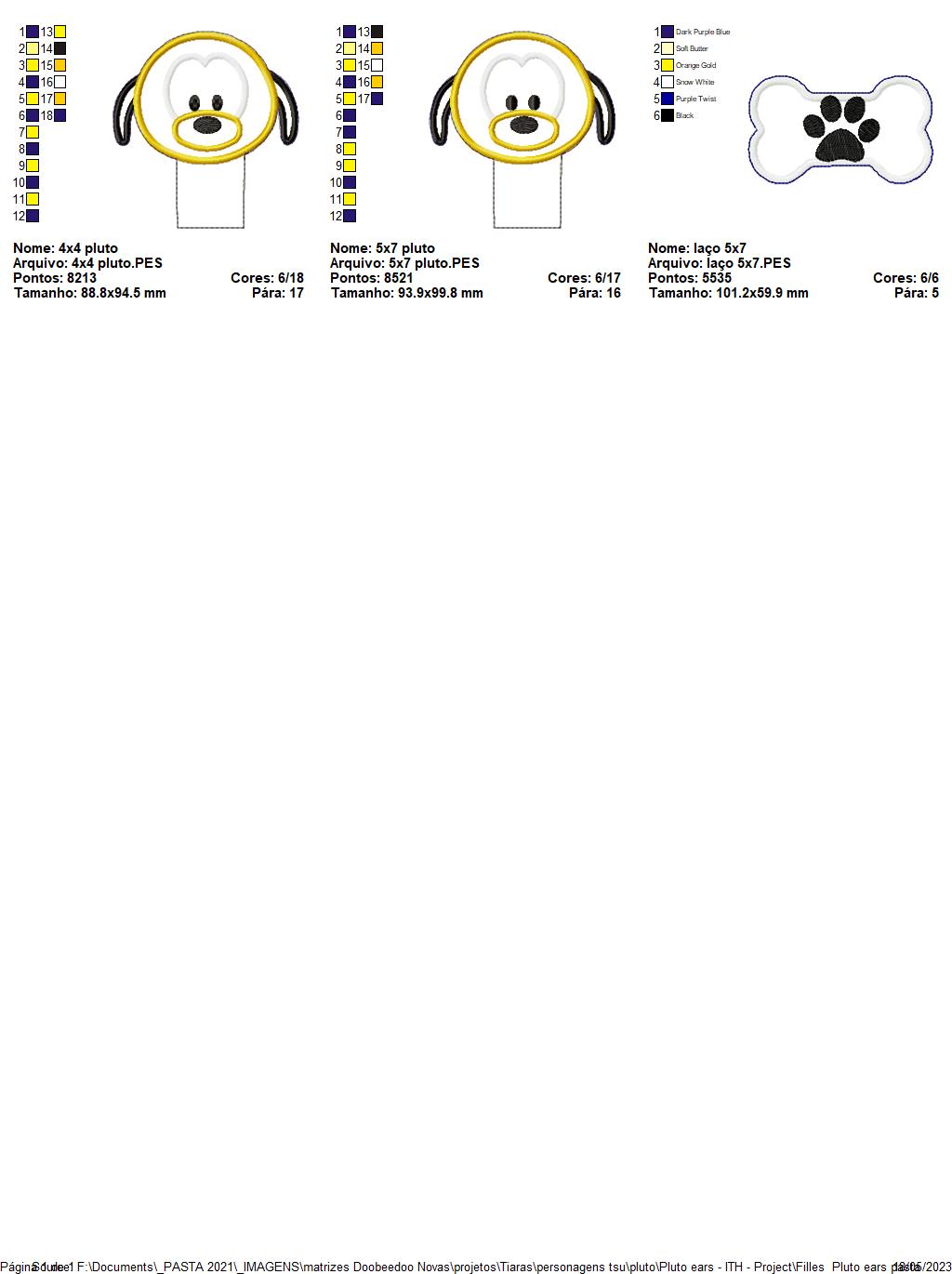 Pluto Headband - ITH Project - Machine Embroidery Design