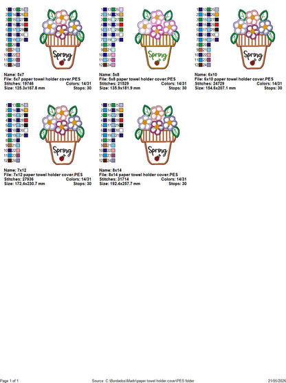 Spring Floral Kitchen Bundle - Set of 3 Designs – ITH Machine Embroidery Design Set