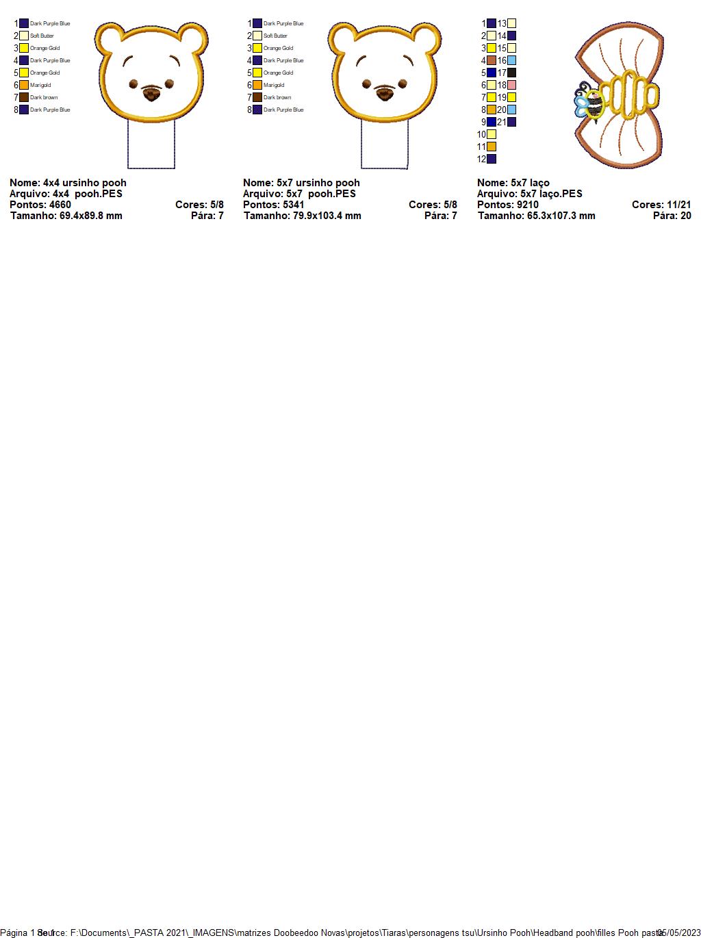 Pooh Ears Headband - ITH Project - Machine Embroidery Design