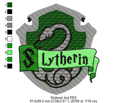 The 4 Houses of the School of Magic - Fill Stitch