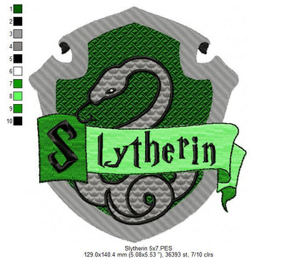 The 4 Houses of the School of Magic - Fill Stitch