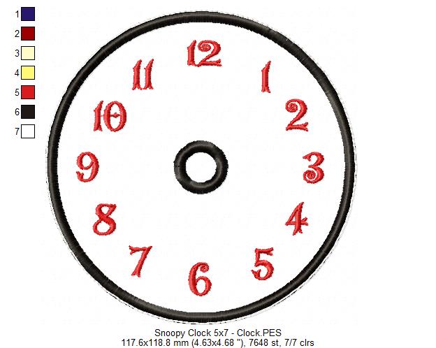 Snoopy House Clock - ITH Project - Machine Embroidery Design