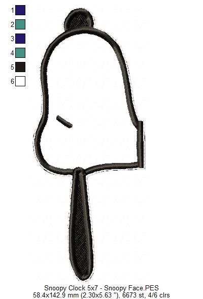 Snoopy House Clock - ITH Project - Machine Embroidery Design