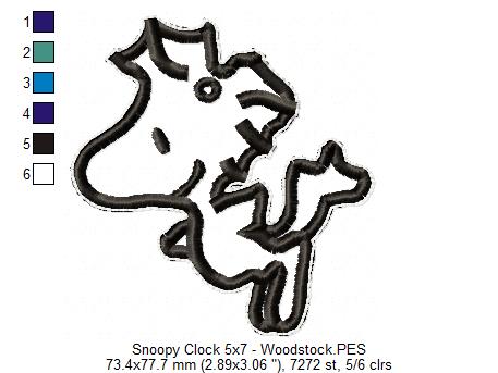Snoopy House Clock - ITH Project - Machine Embroidery Design