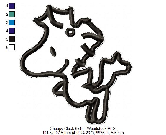 Snoopy House Clock - ITH Project - Machine Embroidery Design