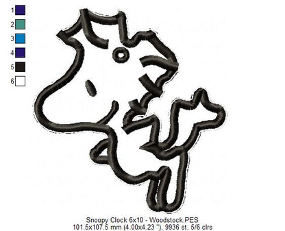 Snoopy House Clock - ITH Project - Machine Embroidery Design