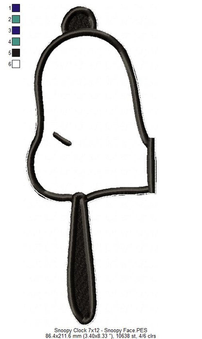 Snoopy House Clock - ITH Project - Machine Embroidery Design