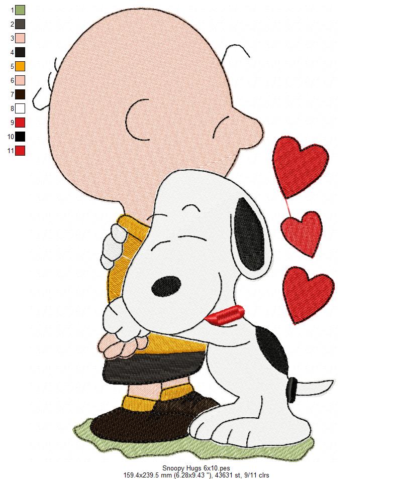 Sweetest Hug Ever! 💘🐕 – Fill Stitch – Machine Embroidery Design