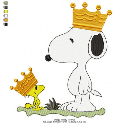 Royal Pals 👑 – Fill Stitch – Machine Embroidery Design