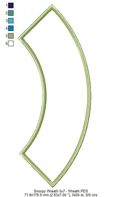 Snoopy Fall Wreath - ITH Project - Machine Embroidery Design