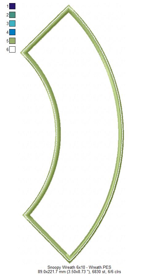 Snoopy Fall Wreath - ITH Project - Machine Embroidery Design