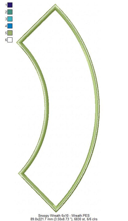 Snoopy Fall Wreath - ITH Project - Machine Embroidery Design