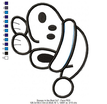 Snoopy in the boot - ITH Project - Machine Embroidery Design