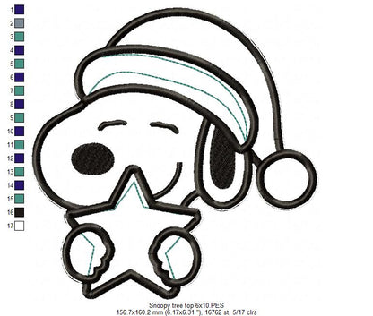 Snoopy Tree Top - ITH Project - Machine Embroidery Design