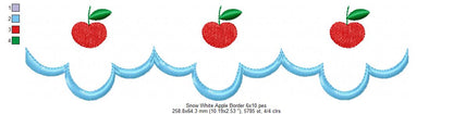 Princess Snow White and Border - Fill Stitch