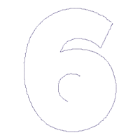 Spider Web Six 6th Sixth Birthday Number 6 - Applique Embroidery