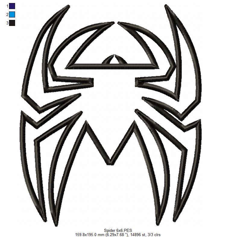 Halloween Spider - Applique - Machine Embroidery Design