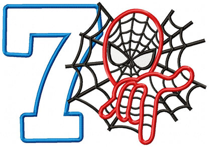 Spiderman Numbers 1-11 Birthday Set Numbers - Applique - Machine Embroidery Design