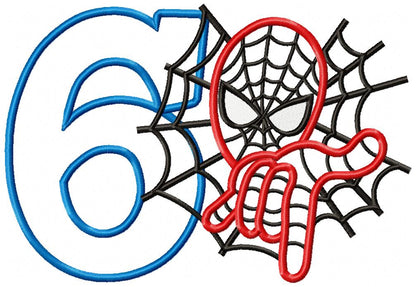 Spiderman Numbers 1-11 Birthday Set Numbers - Applique - Machine Embroidery Design