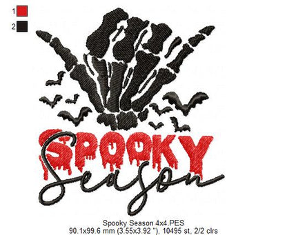 Spooky Season - Fill Stitch Embroidery