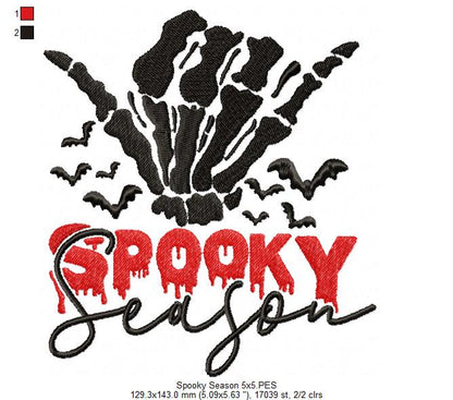 Spooky Season - Fill Stitch Embroidery