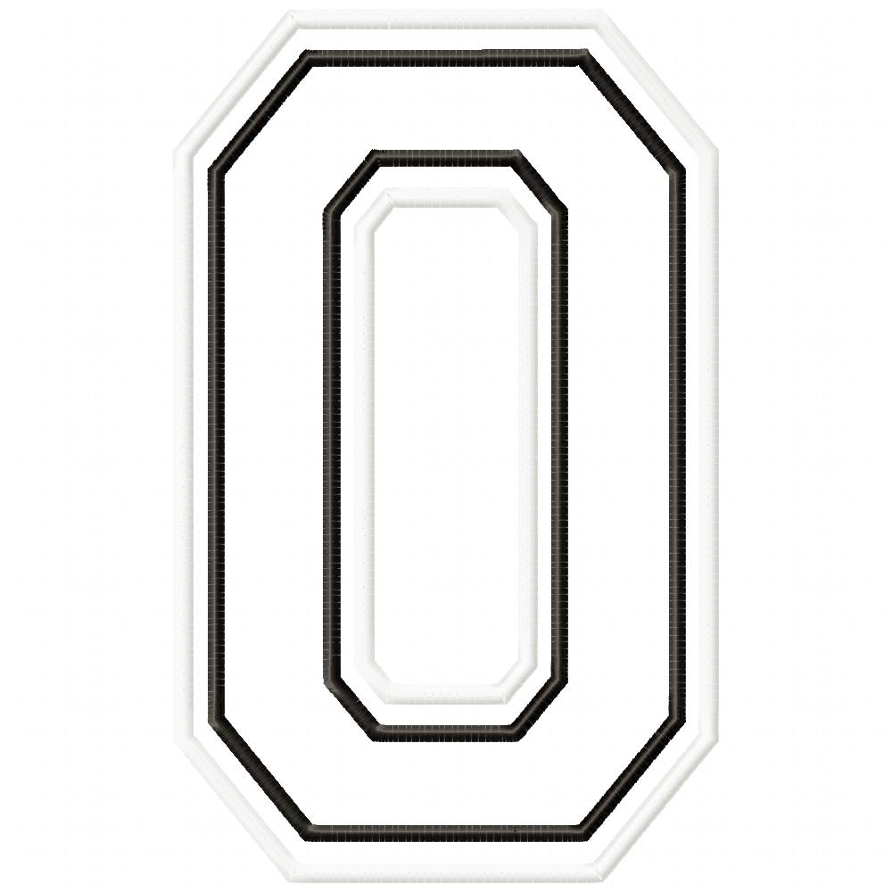 0-9 Sport Numbers - Applique Machine Embroidery Design