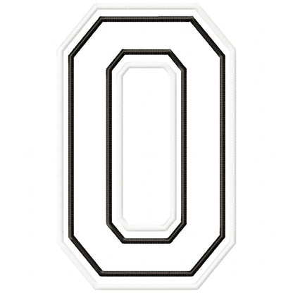 0-9 Sport Numbers - Applique Machine Embroidery Design