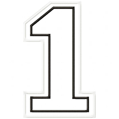 0-9 Sport Numbers - Applique Machine Embroidery Design