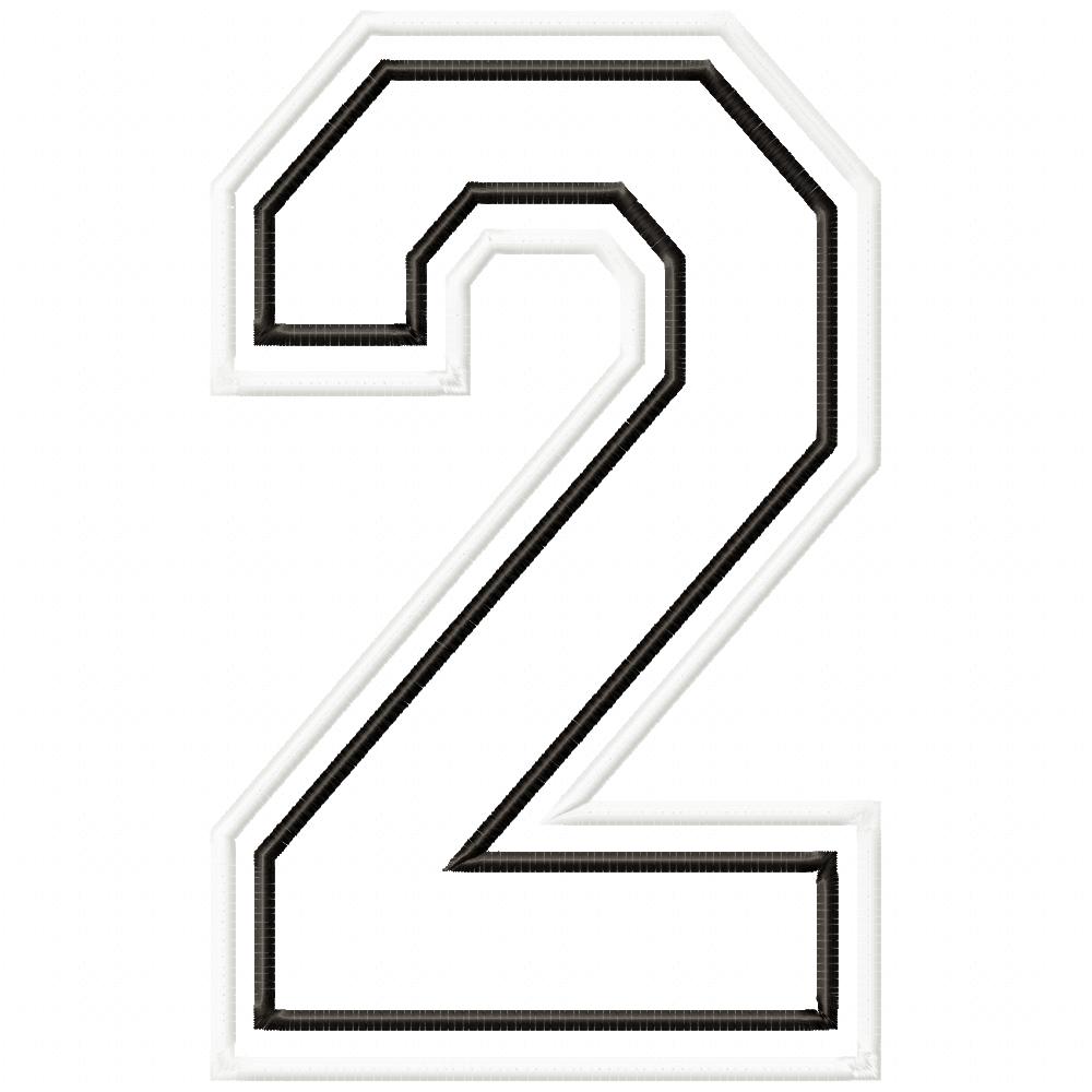 0-9 Sport Numbers - Applique Machine Embroidery Design