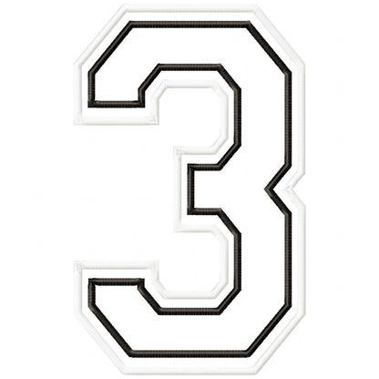 0-9 Sport Numbers - Applique Machine Embroidery Design