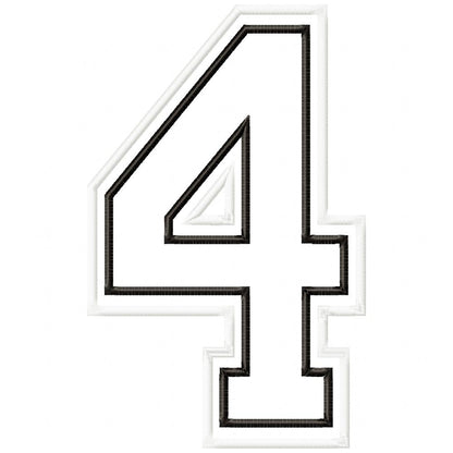 0-9 Sport Numbers - Applique Machine Embroidery Design