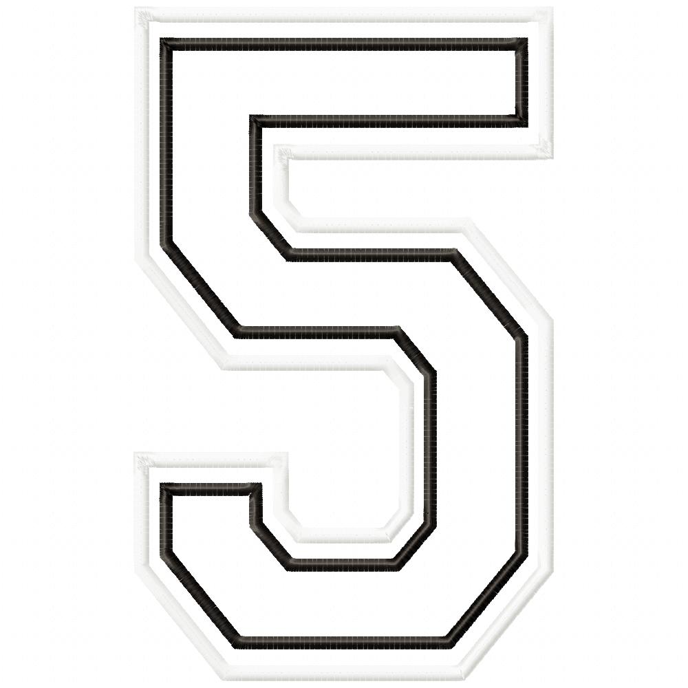 0-9 Sport Numbers - Applique Machine Embroidery Design
