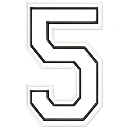 0-9 Sport Numbers - Applique Machine Embroidery Design