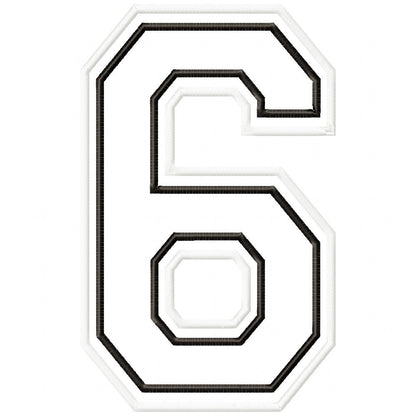 0-9 Sport Numbers - Applique Machine Embroidery Design