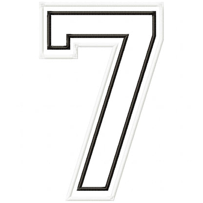 0-9 Sport Numbers - Applique Machine Embroidery Design