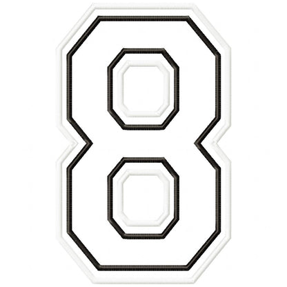 0-9 Sport Numbers - Applique Machine Embroidery Design