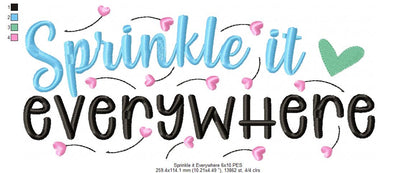 Kindness is Free ... Sprinkle it Everywhere - Fill Stitch - Set of 2 designs - Machine Embroidery Design