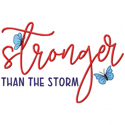 Stronger Than the Storm Butterflies - Fill Stitch - Machine Embroidery Design