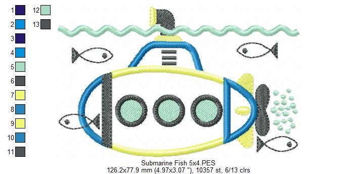 Submarine Fish - Applique