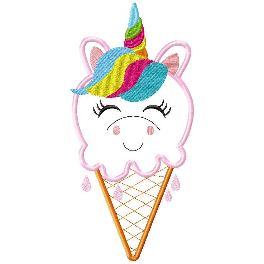 Sweet Ice Cream Animals Collection – Appliqué – Machine Embroidery Design