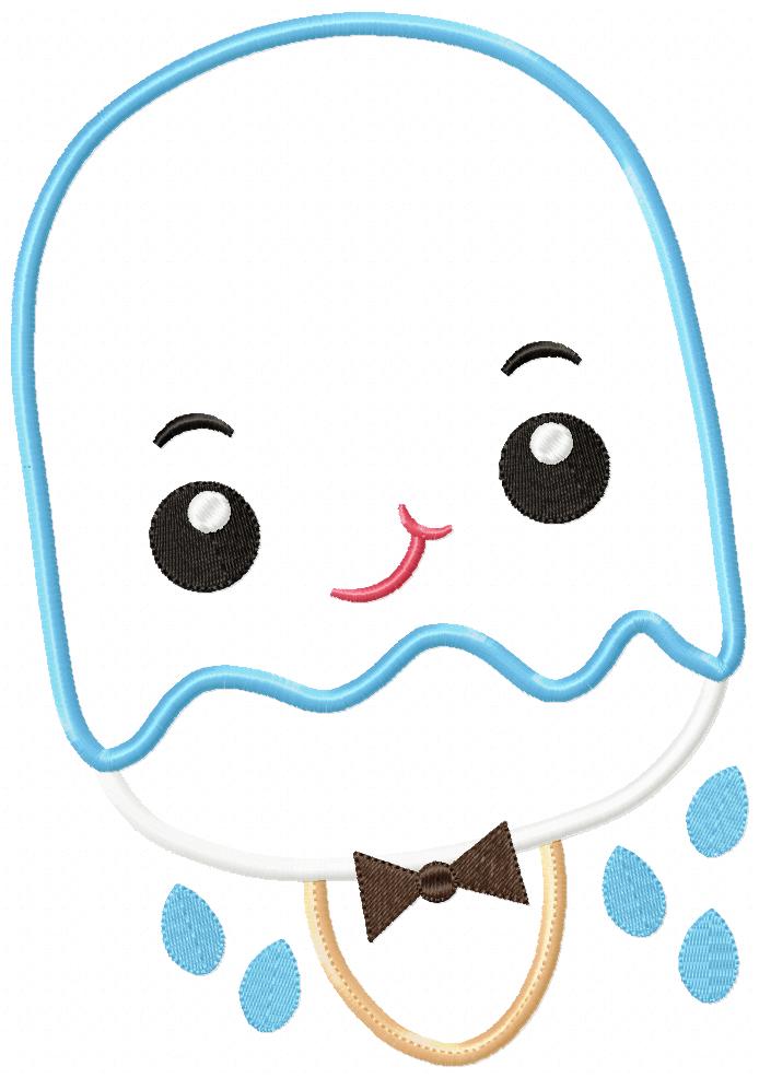 Cute Popsicle Boy Summer Treat - Appliqué - Machine Embroidery Design