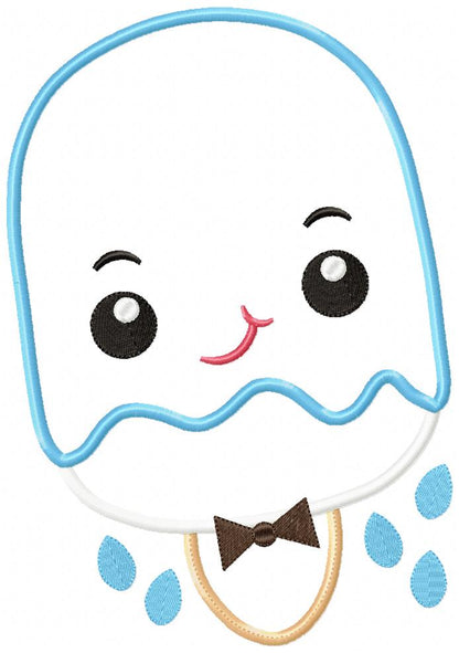 Cute Popsicle Boy Summer Treat - Appliqué - Machine Embroidery Design