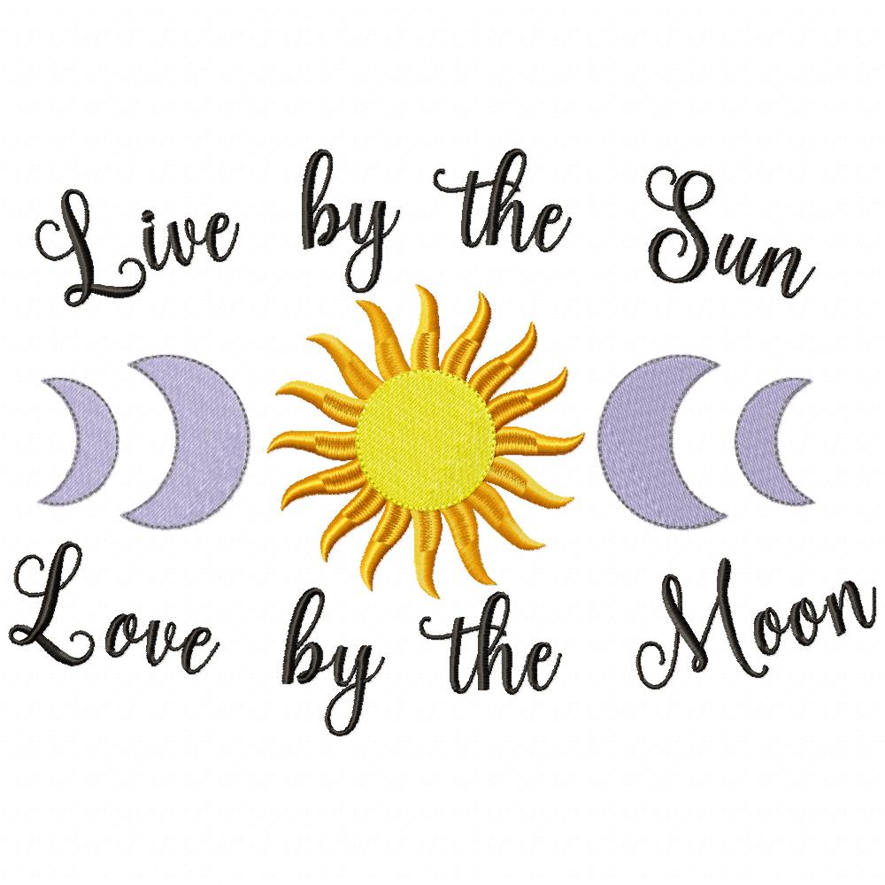 Live By The Sun, Love By The Moon - Dot Art - Chooice