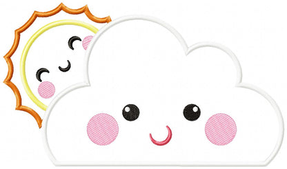 Sweet Sunshine and Cloud - Appliqué - Machine Embroidery Design