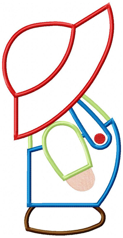 Sunbonnet Sam - Applique - Machine Embroidery Design